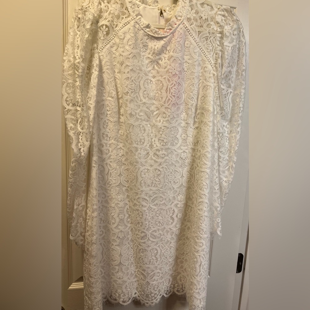 NWT Lilly Pulitzer Averi Long Sleeve Sheath Dress in Coconut